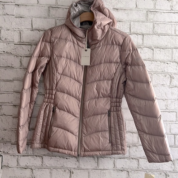 NEW!!! Lucky Brand Quilted Hooded Jacket Bare Pink Size Small - Picture 5 of 9